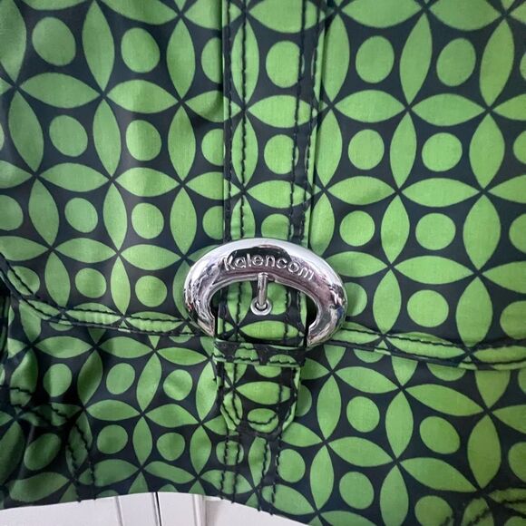 Emerald Green Geometric Diaper Shoulder Bag with Adjustable Strap - Picture 2 of 12